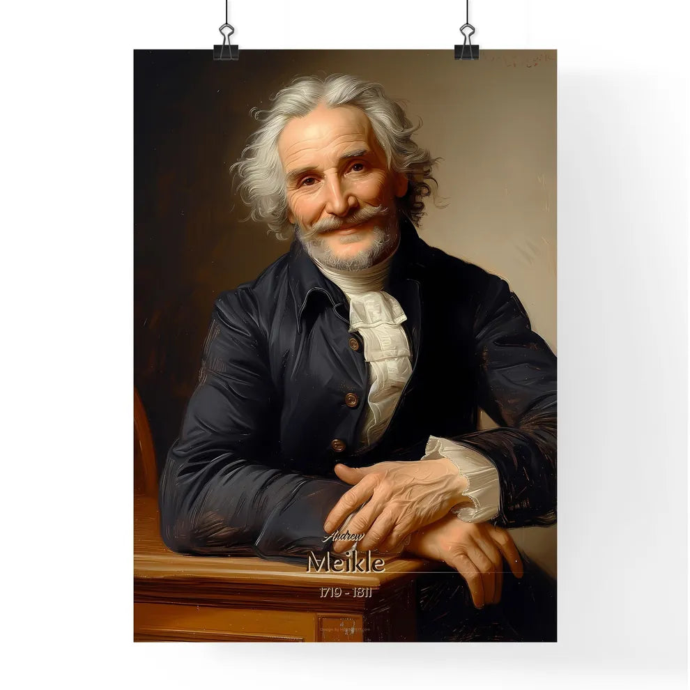 Andrew, Meikle, 1719 - 1811, A Poster of a man with white hair and beard wearing a black jacket Default Title