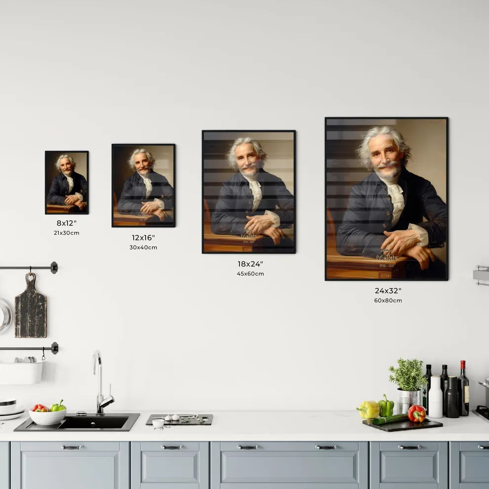 Andrew, Meikle, 1719 - 1811, A Poster of a man with white hair and beard wearing a black jacket Default Title