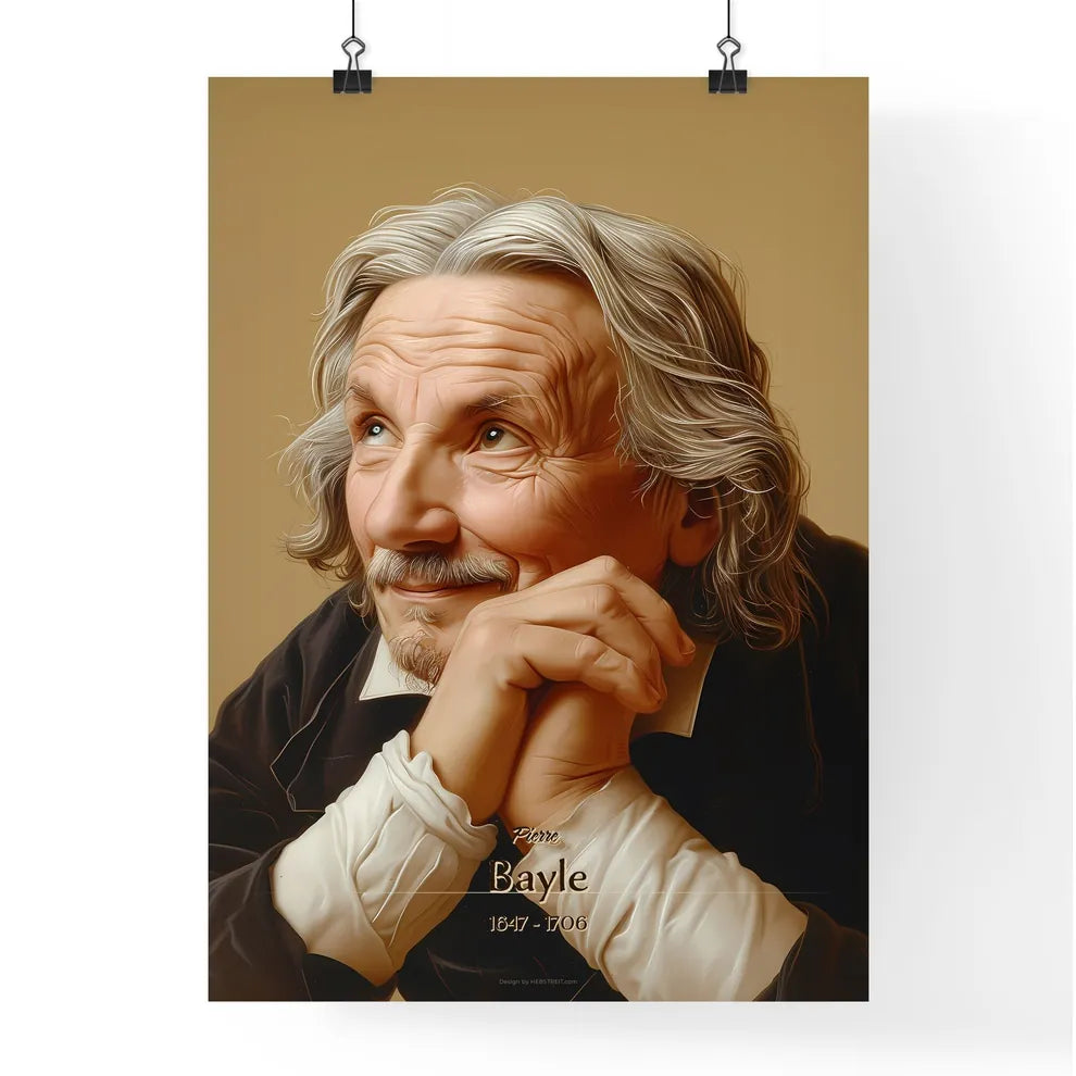 Pierre, Bayle, 1647 - 1706, A Poster of a man with his hands on his chin Default Title