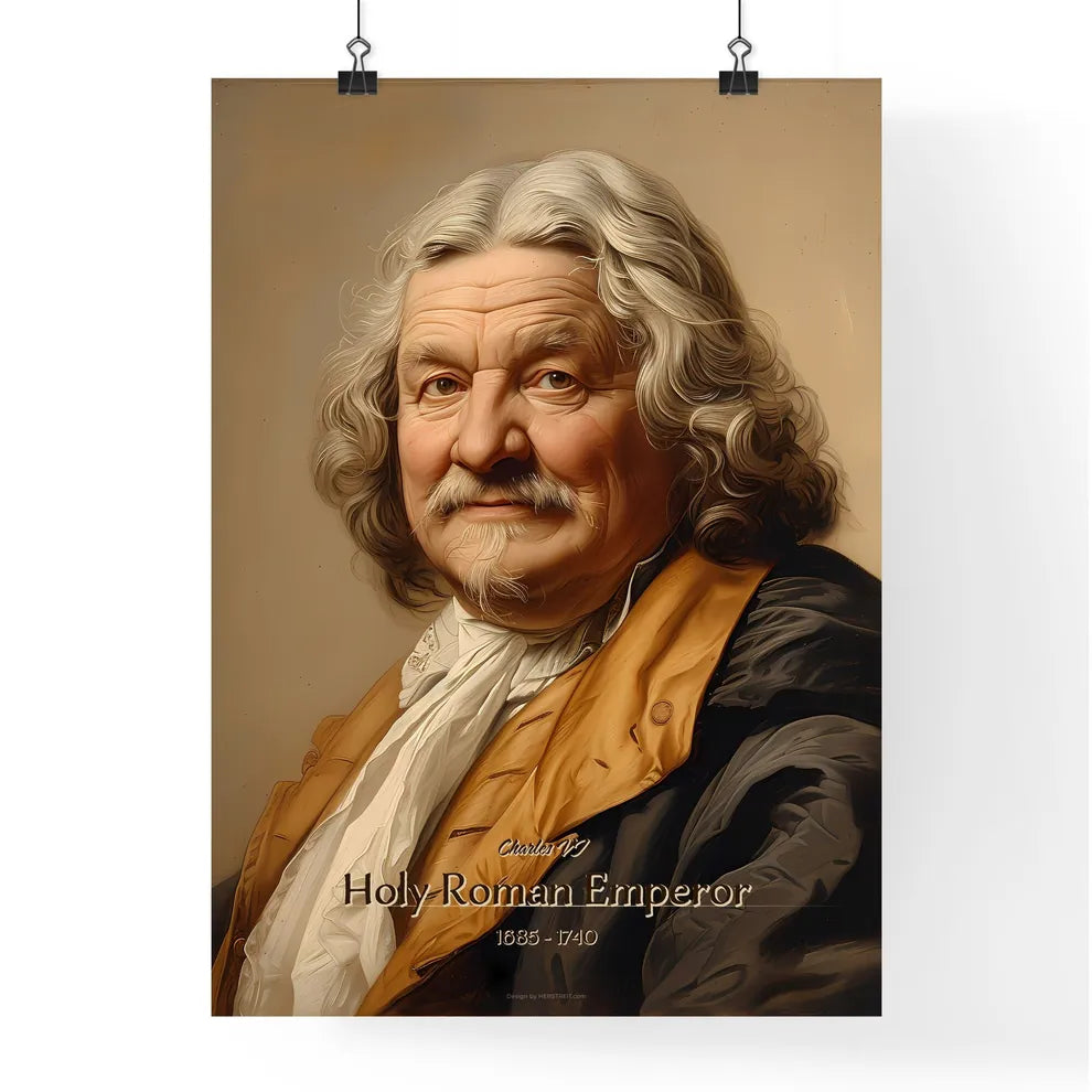 Charles VI, Holy Roman Emperor, 1685 - 1740, A Poster of a man with white hair and a beard Default Title