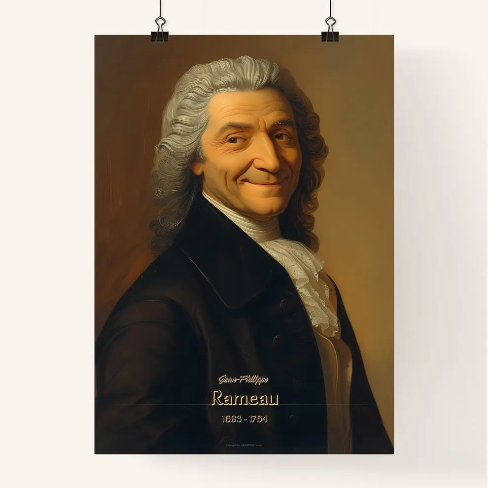 Jean-Philippe, Rameau, 1683 - 1764, A Poster of a man with white hair and a black coat Default Title