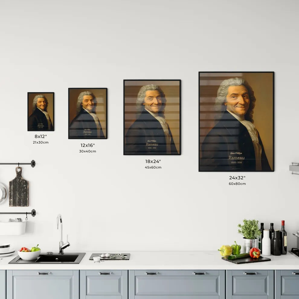 Jean-Philippe, Rameau, 1683 - 1764, A Poster of a man with white hair and a black coat Default Title