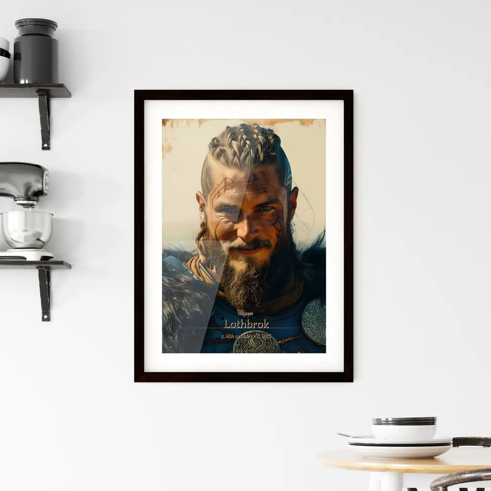 Ragnar, Lothbrok, c. 9th century - c. 865, A Poster of a man with a beard and a beard with a beard and a mohawk Default Title