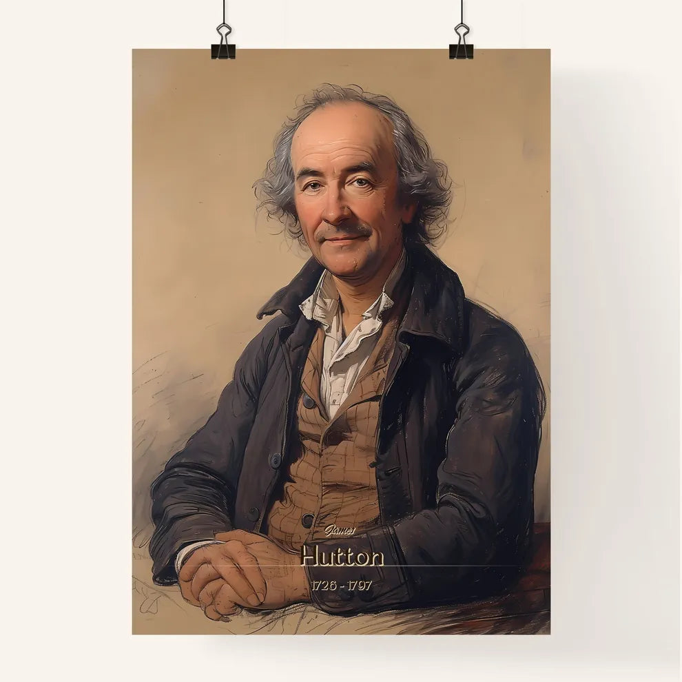 James, Hutton, 1726 - 1797, A Poster of a man in a black jacket Default Title
