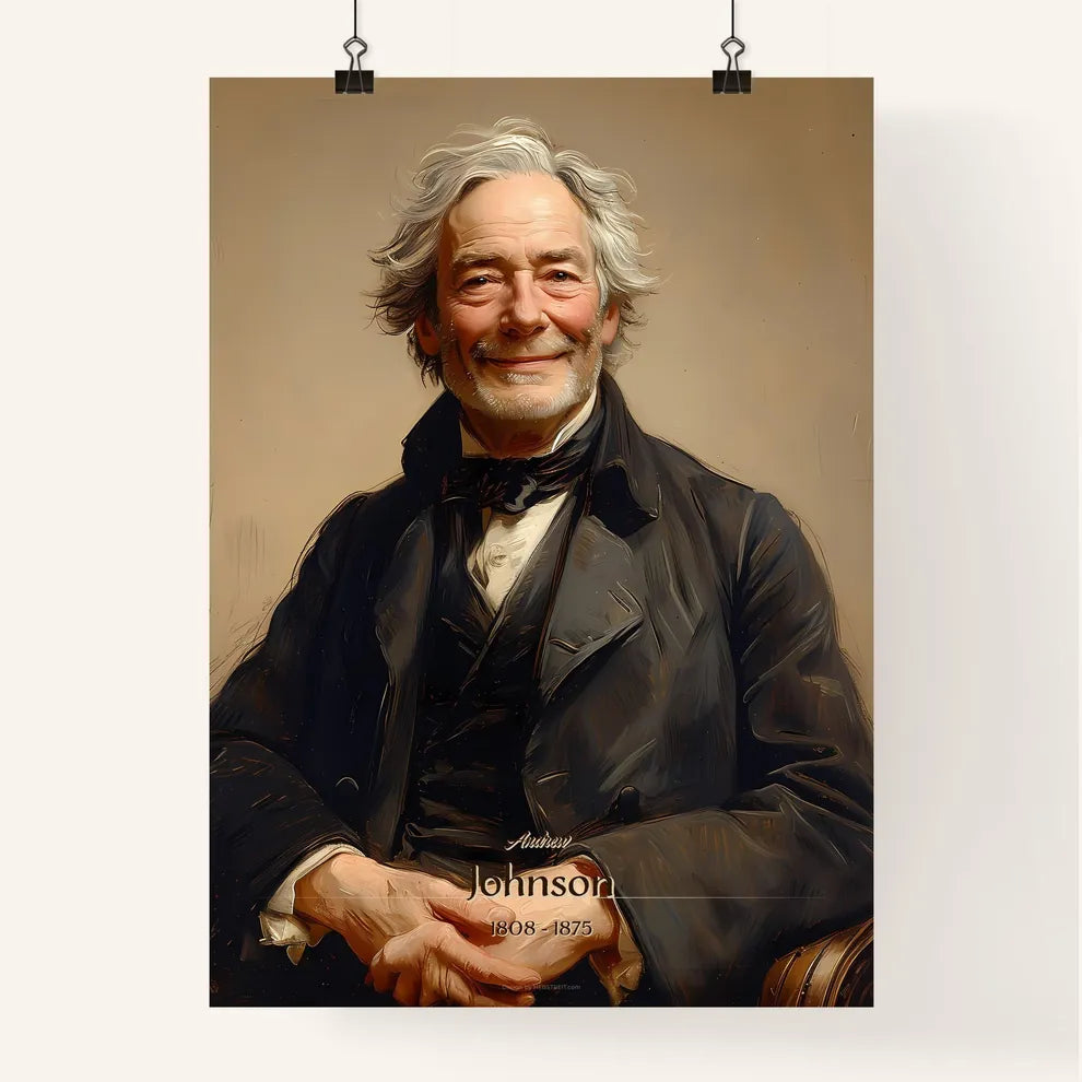 Andrew, Johnson, 1808 - 1875, A Poster of a man in a suit Default Title