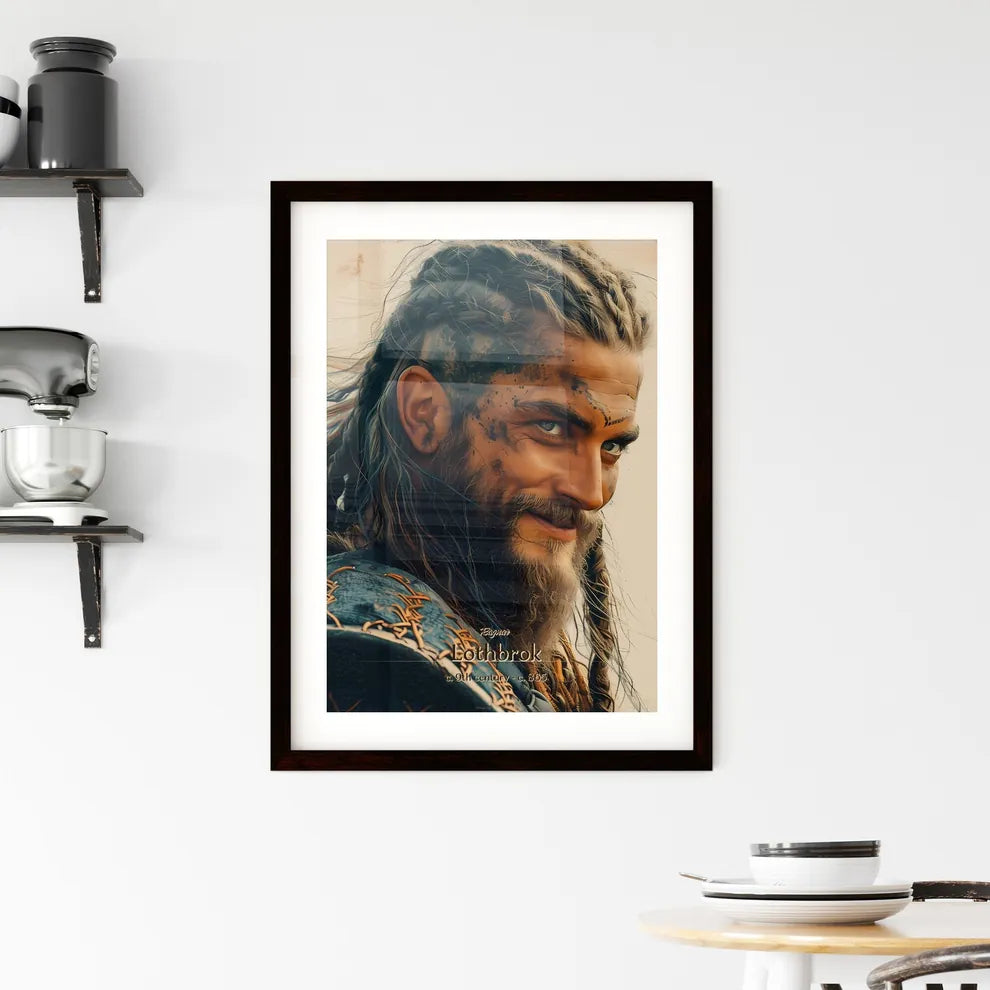 Ragnar, Lothbrok, c. 9th century - c. 865, A Poster of a man with braided hair and beard Default Title