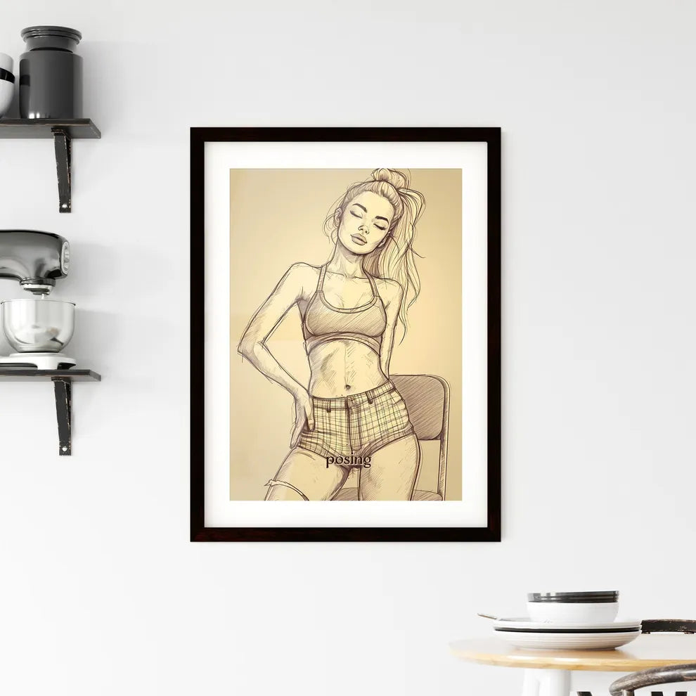 posing Framed Print
