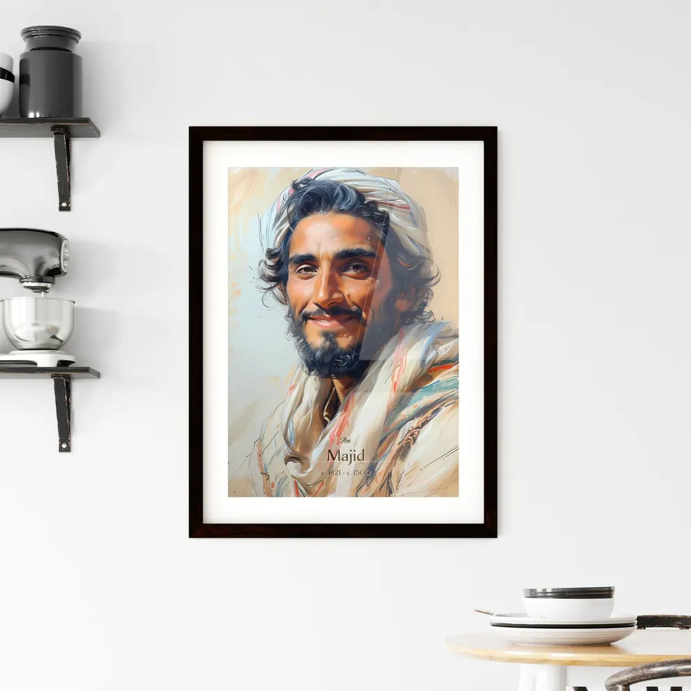 Ibn, Majid, c. 1421 - c. 1500, A Poster of a man with a beard and a white headdress Default Title