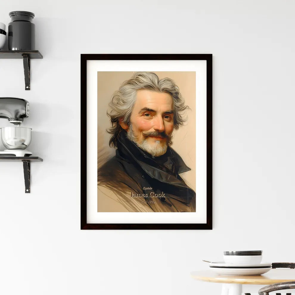 Captain, James Cook, 1728 - 1779, A Poster of a man with a beard and mustache Default Title