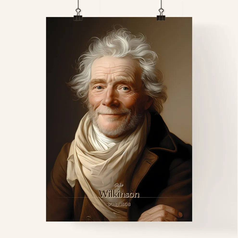 John, Wilkinson, 1728 - 1808, A Poster of a man with white hair and a scarf Default Title