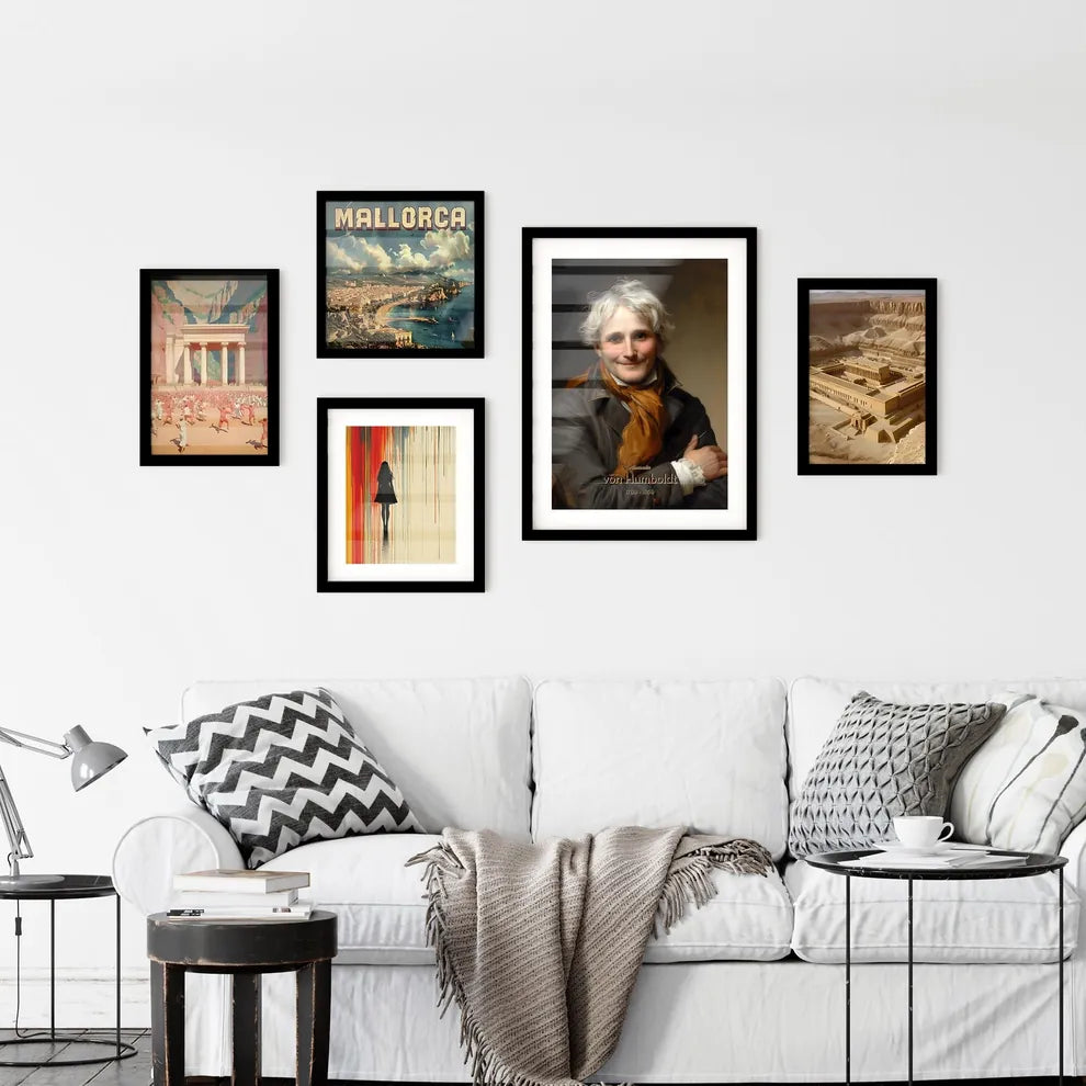 Alexander, von Humboldt, 1769 - 1859, A Poster of a man with white hair and a brown scarf Default Title