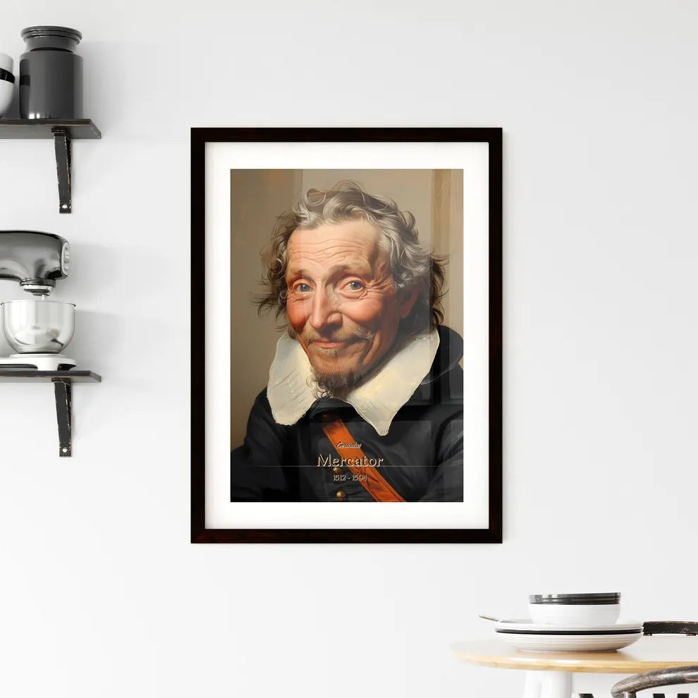 Gerardus, Mercator, 1512 - 1594, A Poster of a man smiling with a beard Default Title
