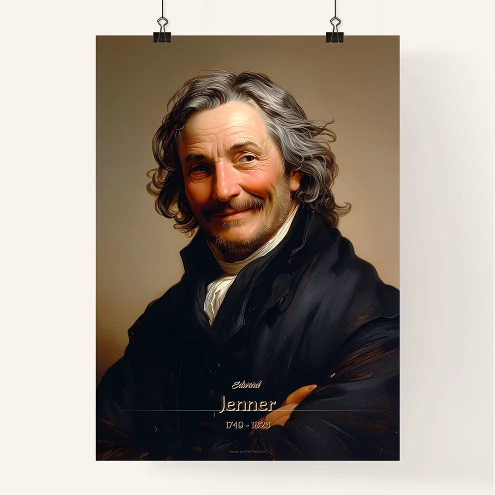 Edward, Jenner, 1749 - 1823, A Poster of a man with long hair and a black coat Default Title