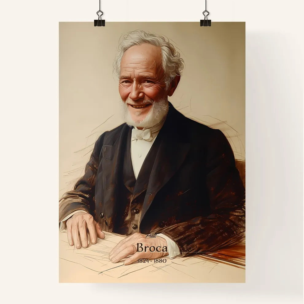 Paul, Broca, 1824 - 1880, A Poster of a man sitting at a table Default Title