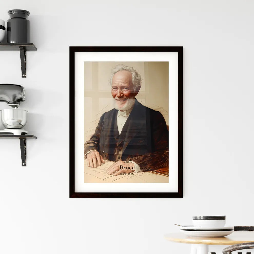 Paul, Broca, 1824 - 1880, A Poster of a man sitting at a table Default Title