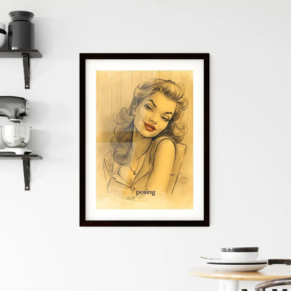 posing Framed Print