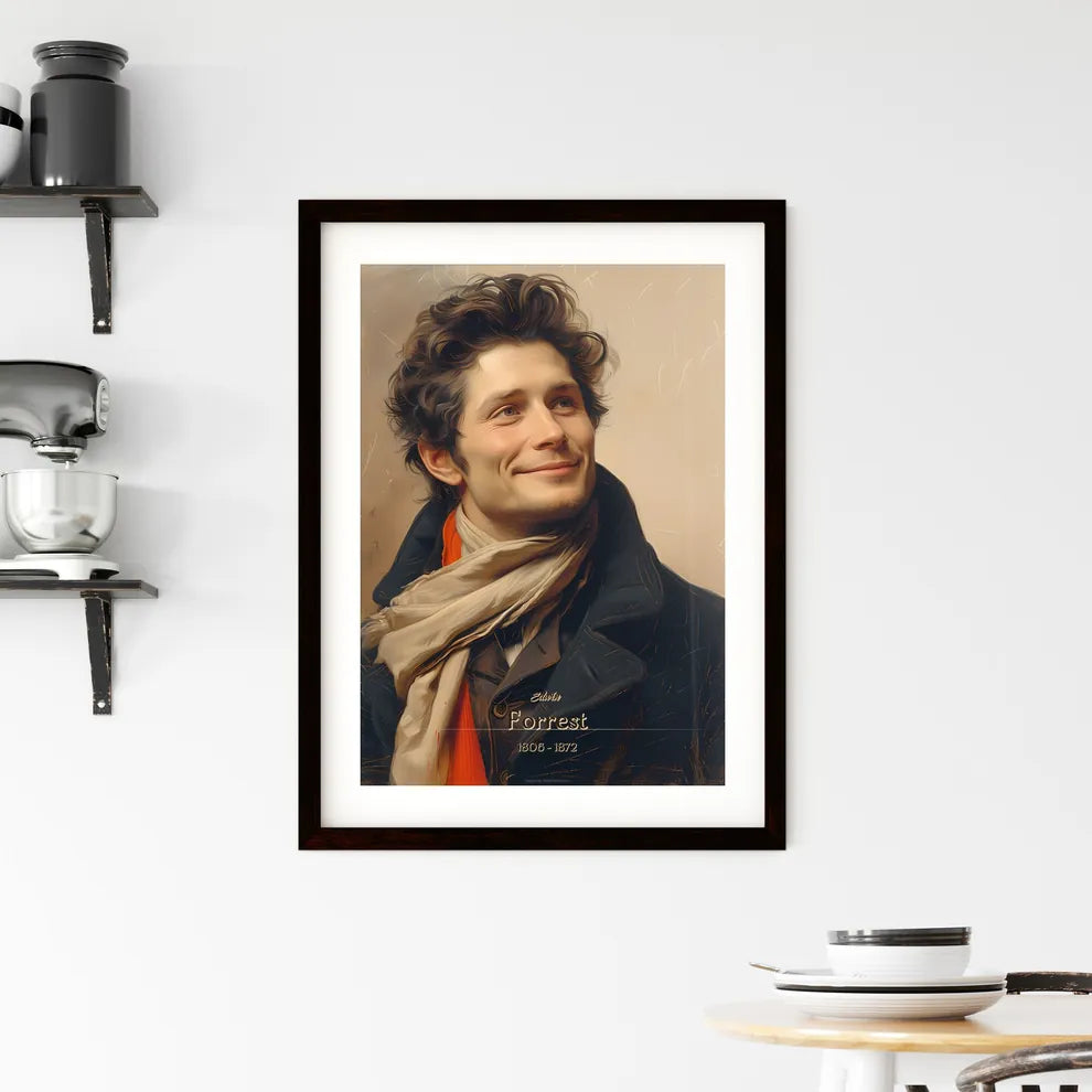 Edwin, Forrest, 1806 - 1872, A Poster of a man in a coat and scarf Default Title