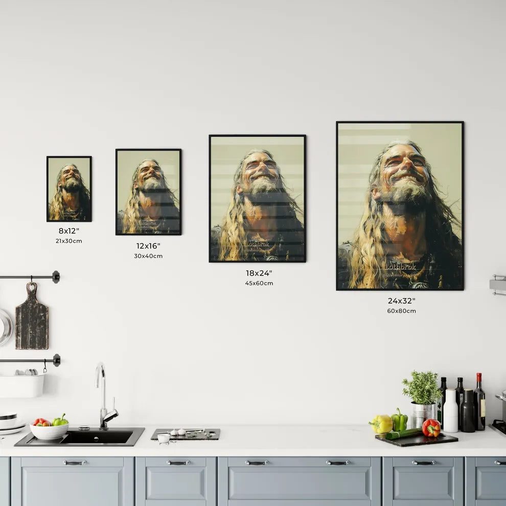 Ragnar, Lothbrok, c. 9th century - c. 865, A Poster of a man with long hair and beard smiling Default Title