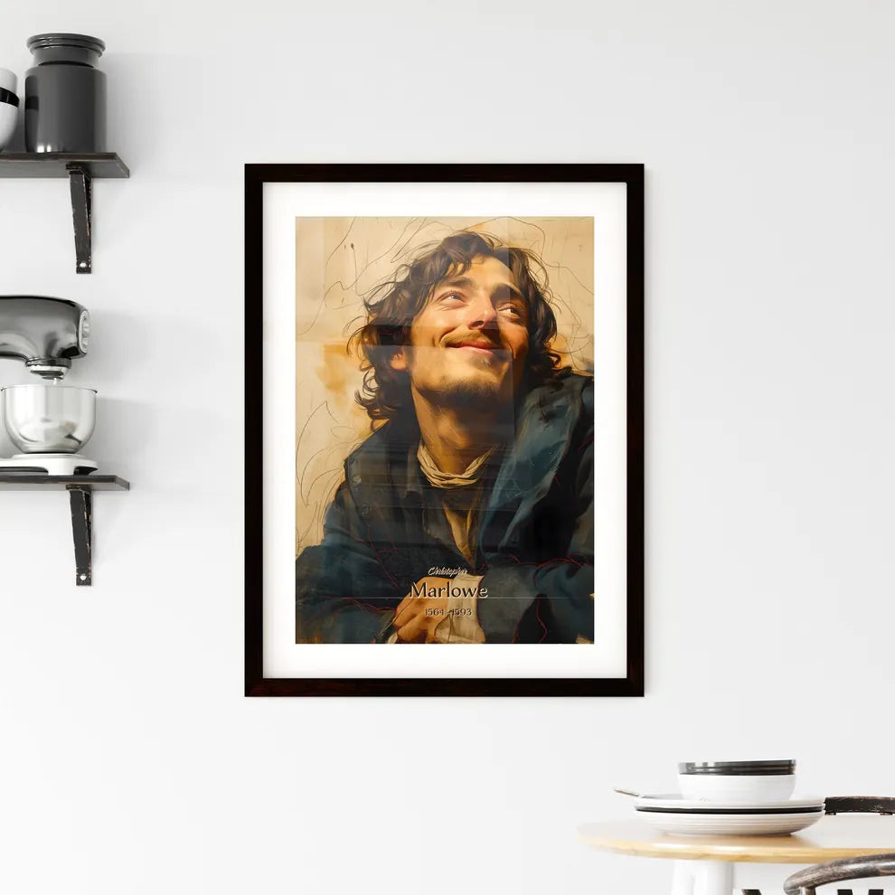 Christopher, Marlowe, 1564 - 1593, A Poster of a man looking up with his eyes closed Default Title