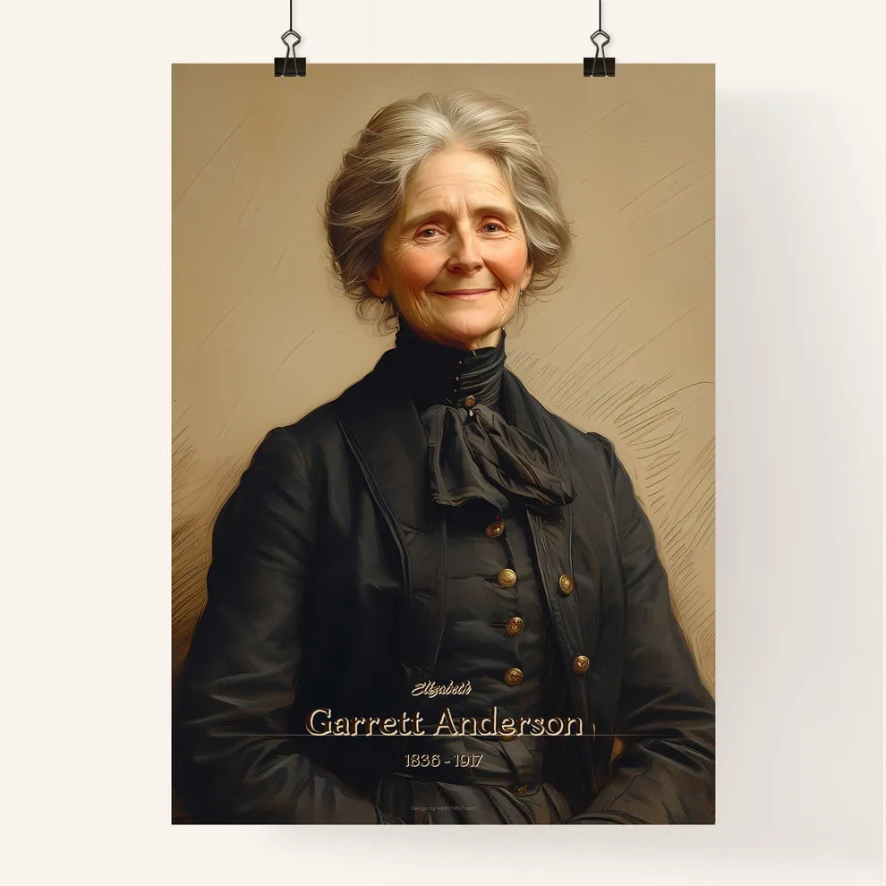 Elizabeth, Garrett Anderson, 1836 - 1917, A Poster of a woman in a black jacket Default Title
