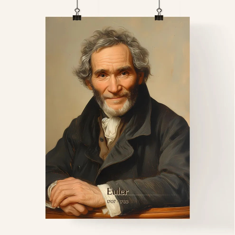 Euler, 1707 - 1783, A Poster of a man with a beard and a coat Default Title