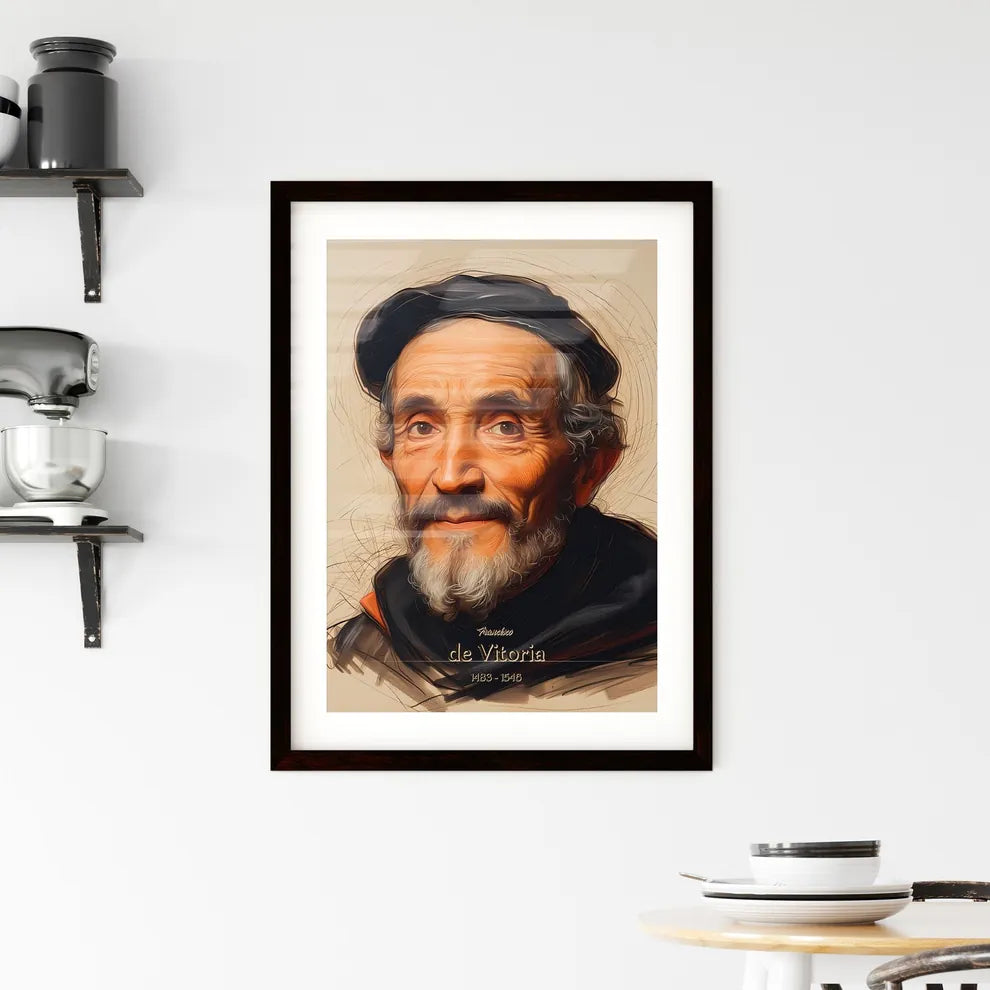 Francisco, de Vitoria, 1483 - 1546, A Poster of a man with a beard and a black hat Default Title