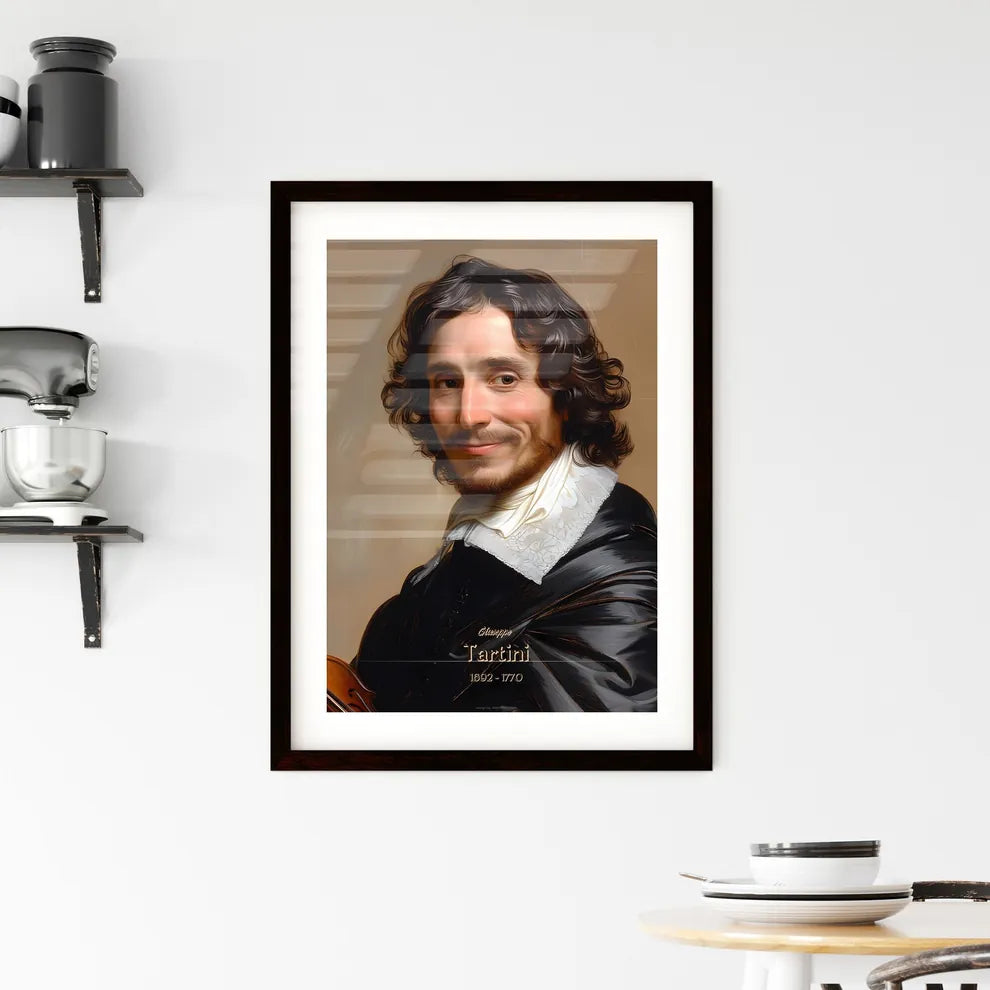 Giuseppe, Tartini, 1692 - 1770, A Poster of a man with long hair and a black coat Default Title