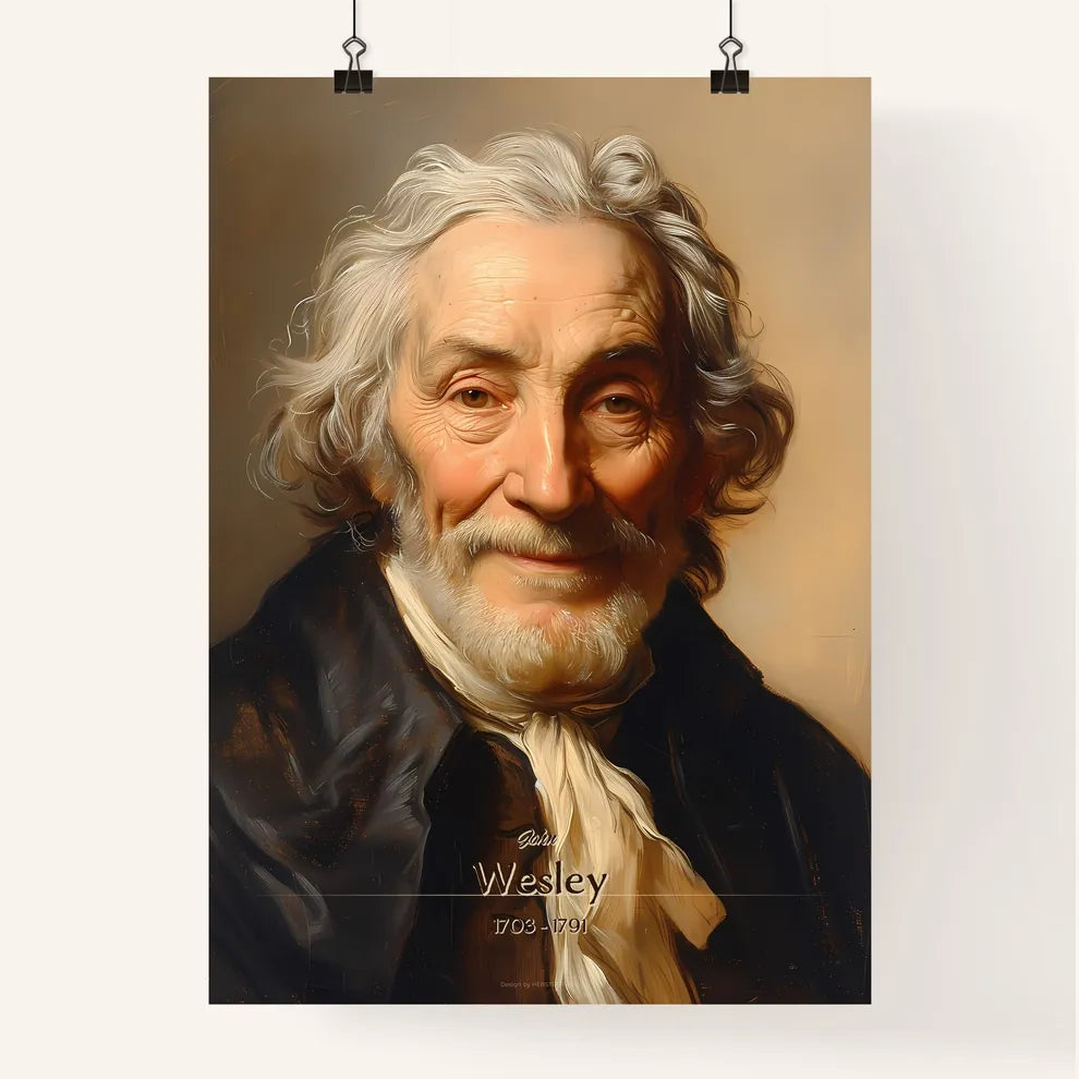 John, Wesley, 1703 - 1791, A Poster of a man with white hair and beard Default Title