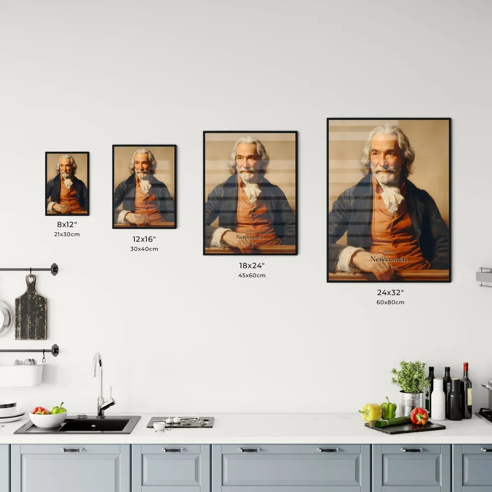 Thomas, Newcomen, 1664 - 1729, A Poster of a man with white hair and beard sitting in a chair Default Title