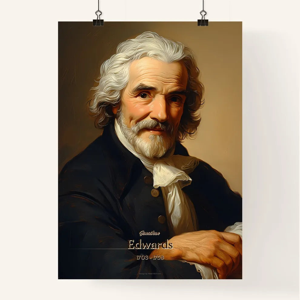 Jonathan, Edwards, 1703 - 1758, A Poster of a man with white hair and beard Default Title