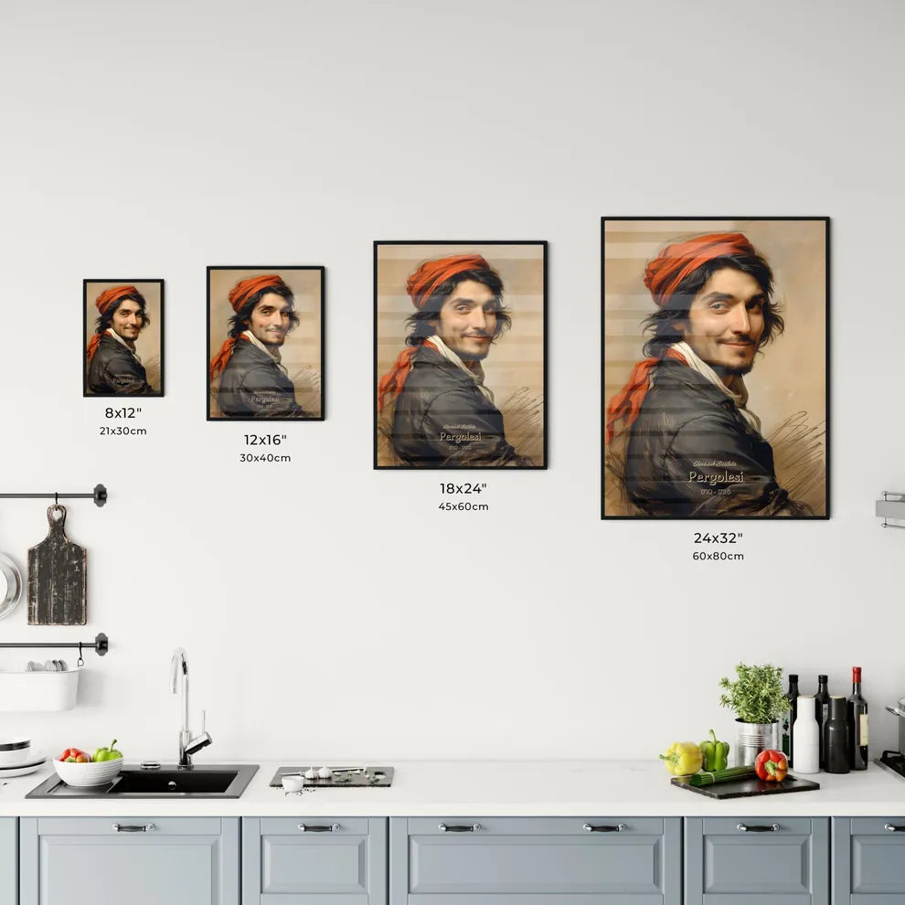 Giovanni Battista, Pergolesi, 1710 - 1736, A Poster of a man with a red head scarf Default Title