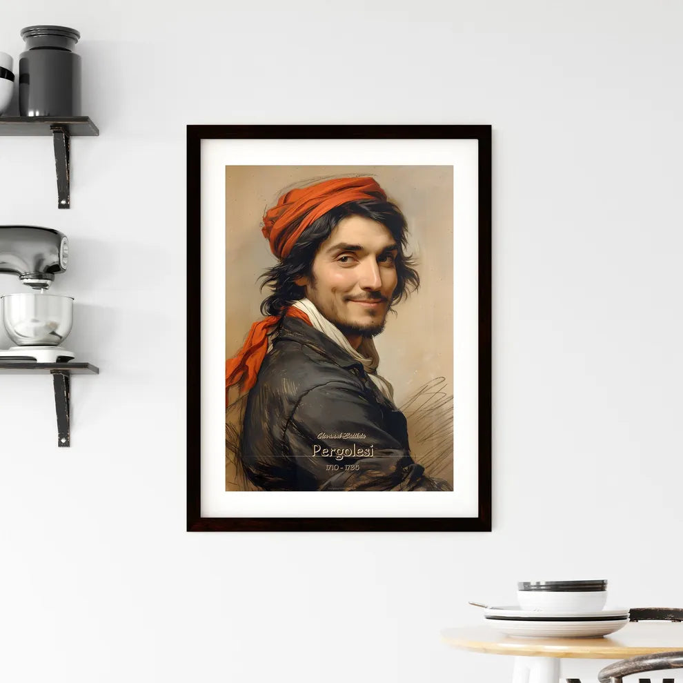 Giovanni Battista, Pergolesi, 1710 - 1736, A Poster of a man with a red head scarf Default Title