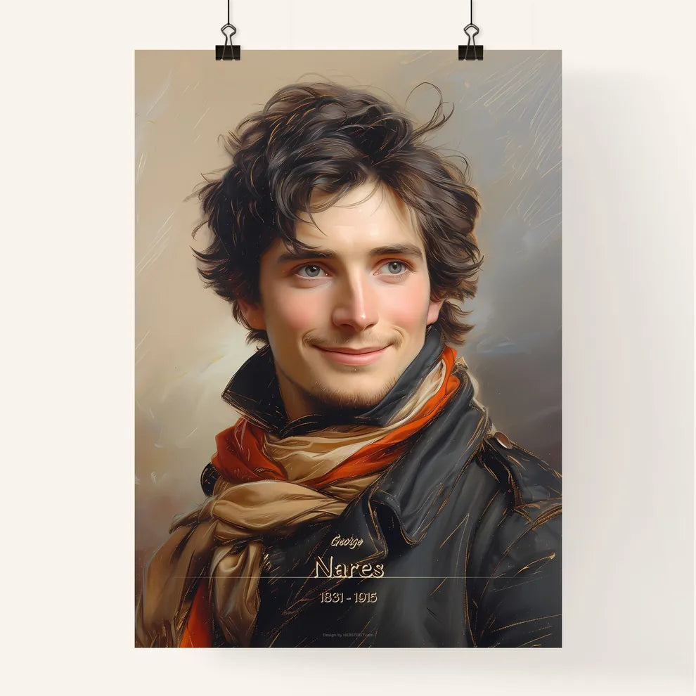 George, Nares, 1831 - 1915, A Poster of a man with a scarf Default Title