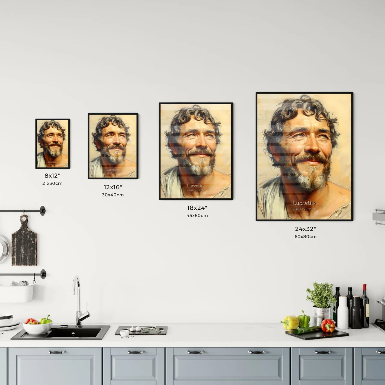 Lucretius, c. 99 BC - c. 55 BC, A Poster of a man with a beard and mustache Default Title