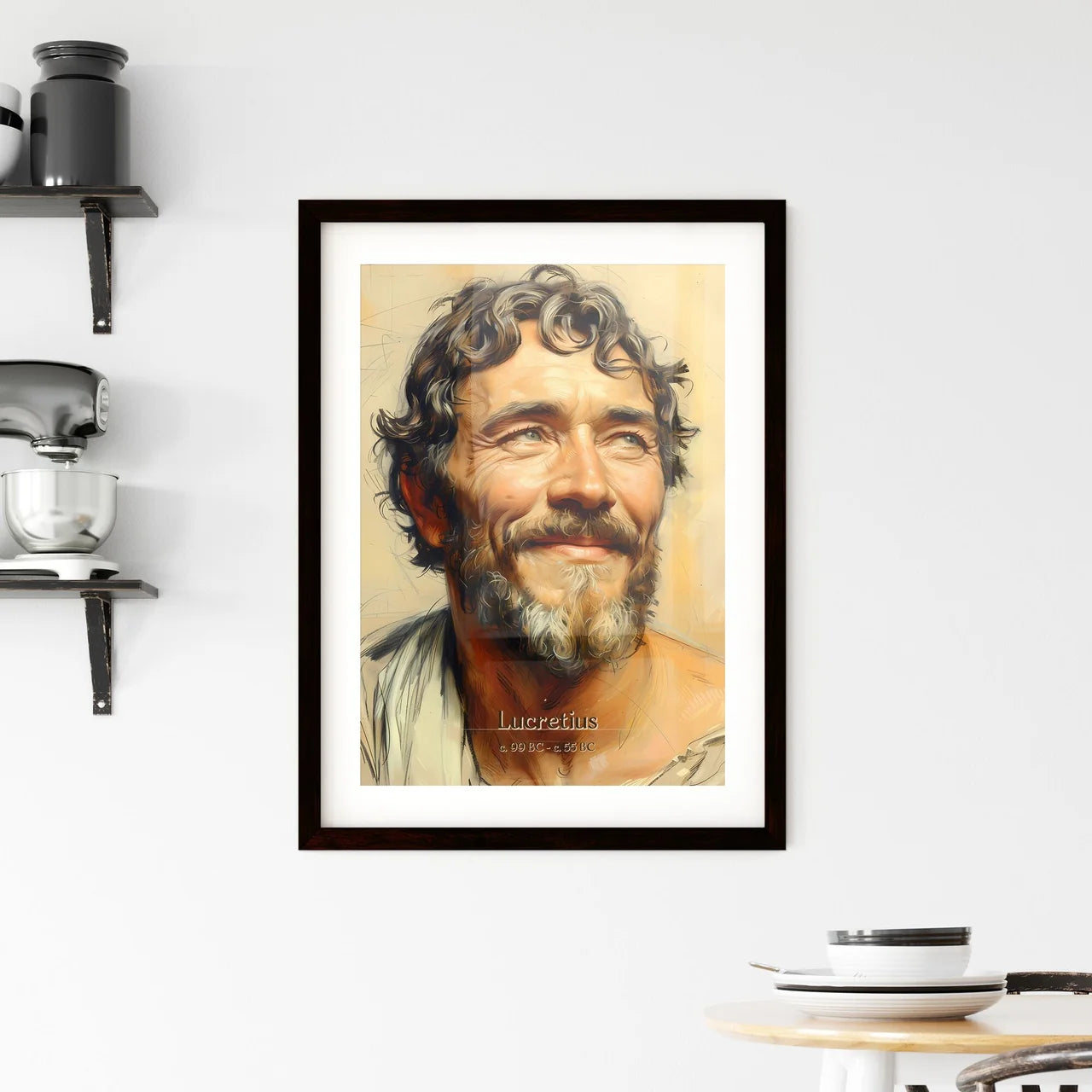Lucretius, c. 99 BC - c. 55 BC, A Poster of a man with a beard and mustache Default Title