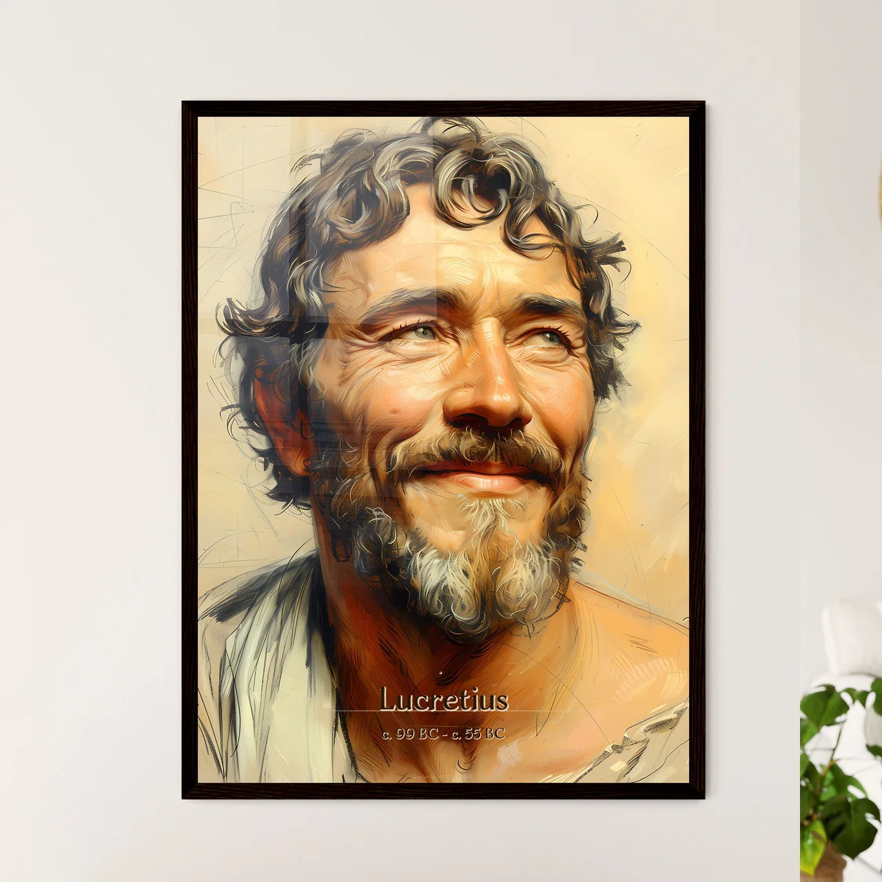 Lucretius, c. 99 BC - c. 55 BC, A Poster of a man with a beard and mustache Default Title