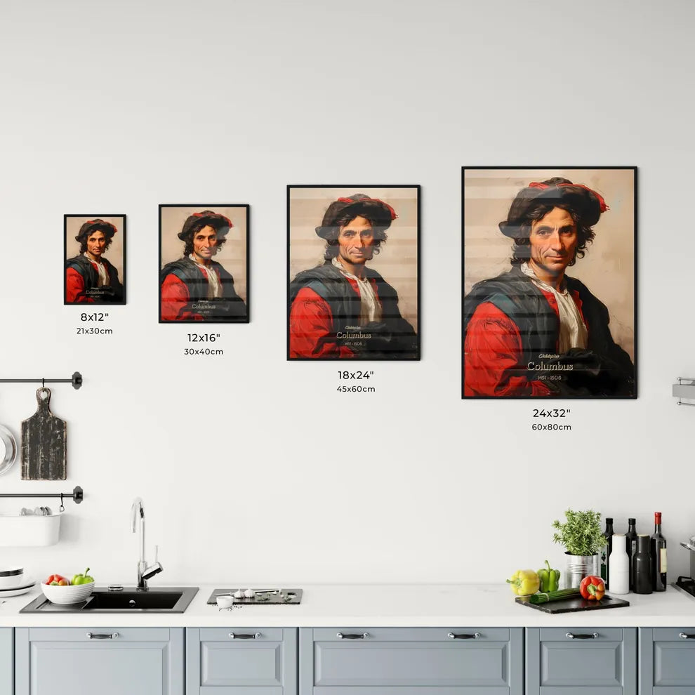 Christopher, Columbus, 1451 - 1506, A Poster of a painting of a man wearing a hat Default Title