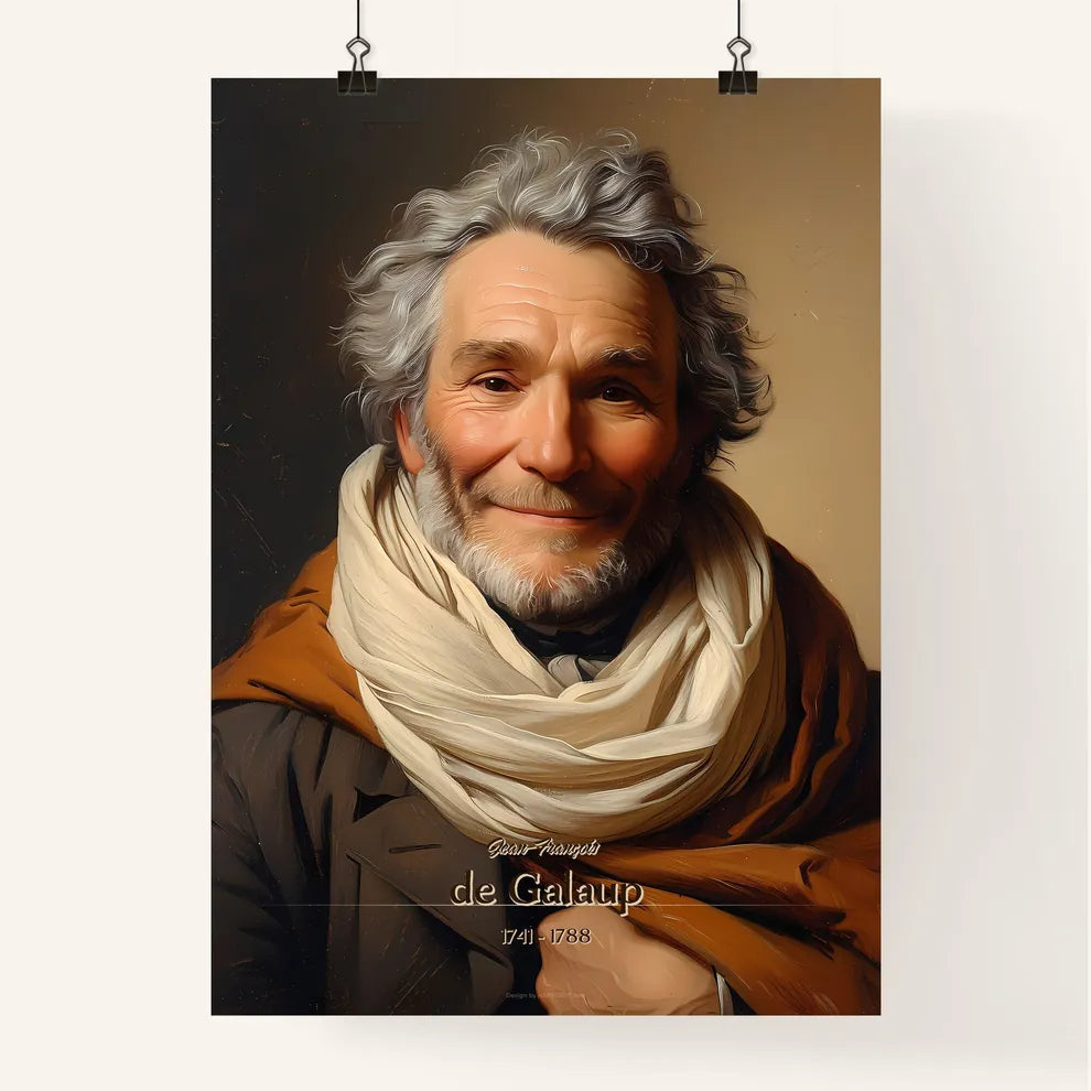 Jean-François, de Galaup, 1741 - 1788, A Poster of a man with a white beard and a scarf Default Title
