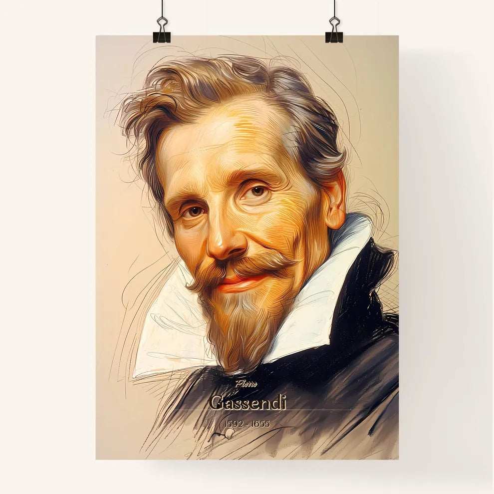 Pierre, Gassendi, 1592 - 1655, A Poster of a man with a beard and mustache Default Title