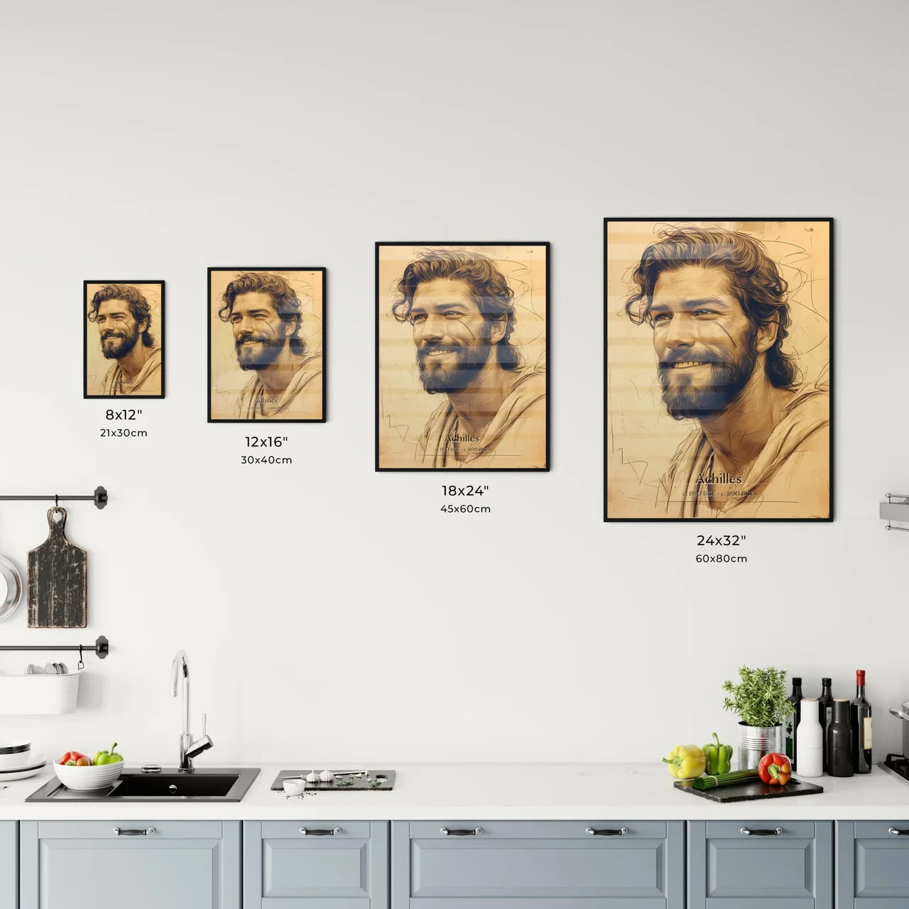 Achilles, c. 1190 BCE - c. 1190 BCE, A Poster of a man with a beard Default Title