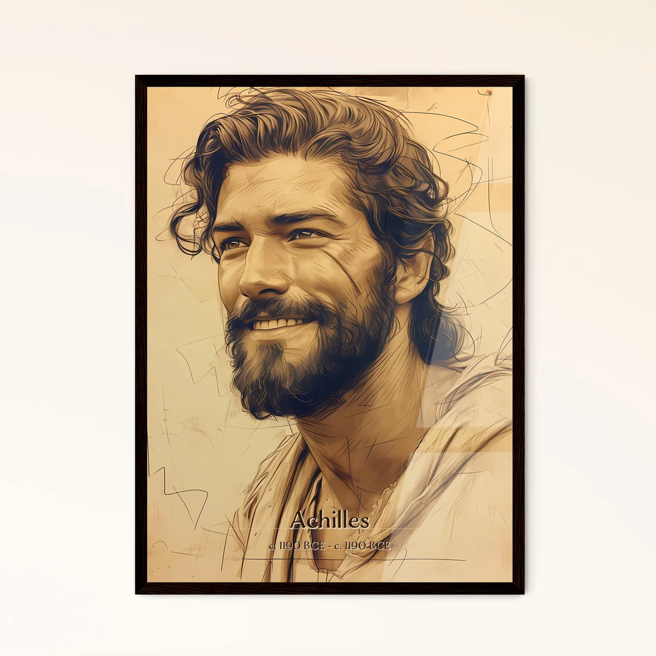 Achilles, c. 1190 BCE - c. 1190 BCE, A Poster of a man with a beard Default Title