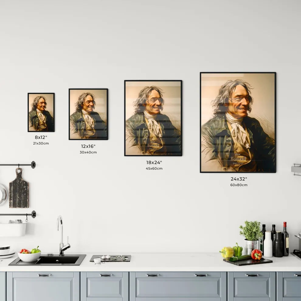 James, Boswell, 1740 - 1795, A Poster of a man with long hair and a scarf smiling Default Title