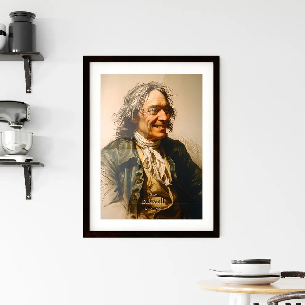 James, Boswell, 1740 - 1795, A Poster of a man with long hair and a scarf smiling Default Title