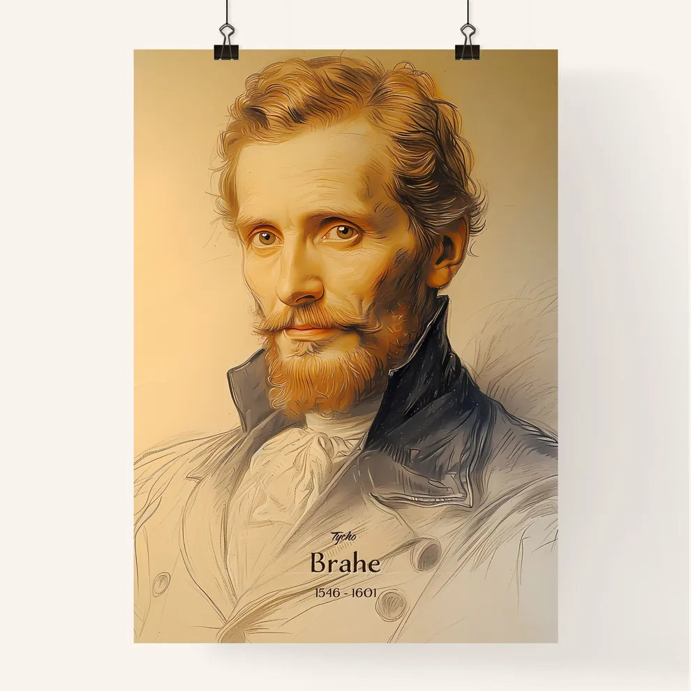 Tycho, Brahe, 1546 - 1601, A Poster of a man with a beard Default Title