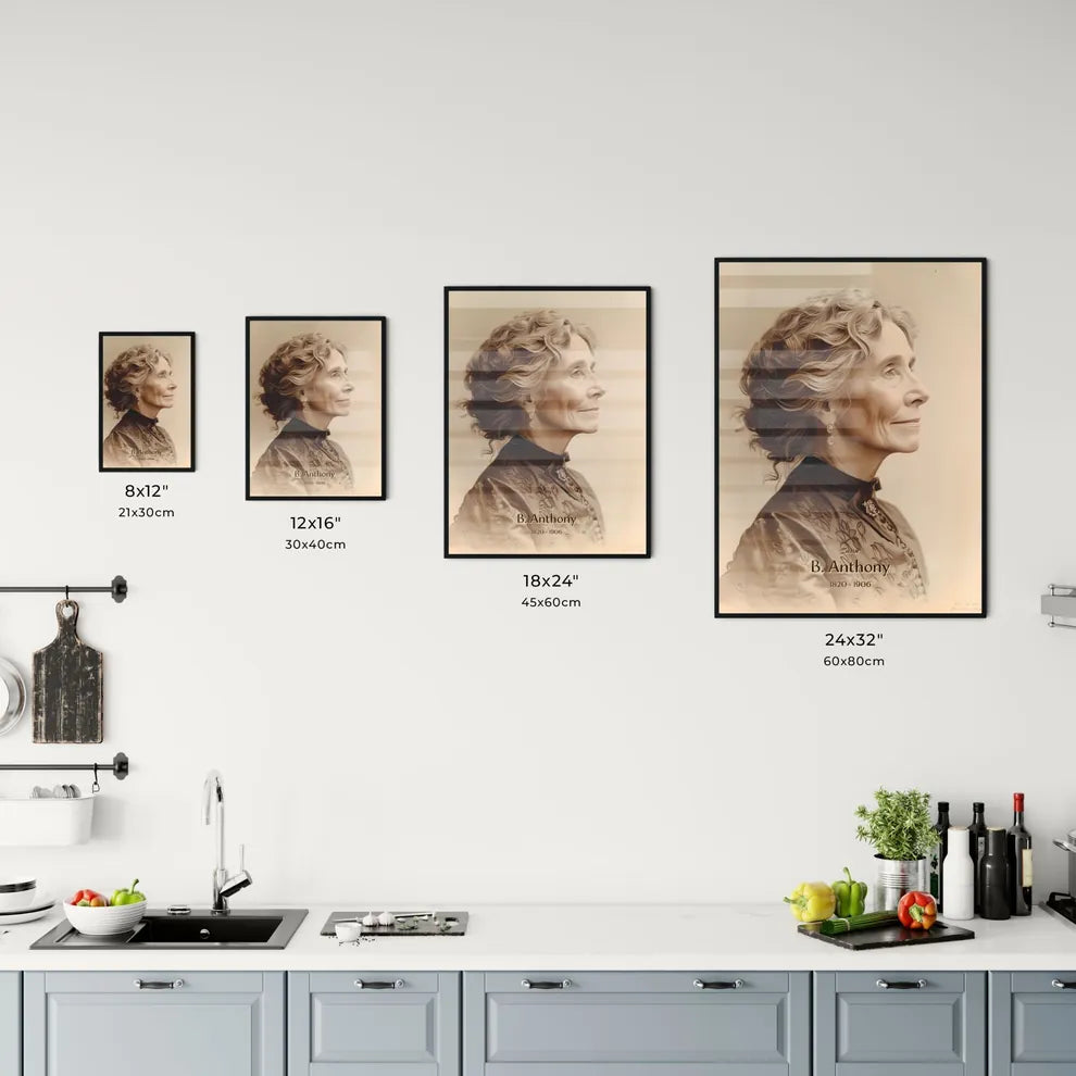 Susan, B. Anthony, 1820 - 1906, A Poster of a woman with curly hair and a black shirt Default Title