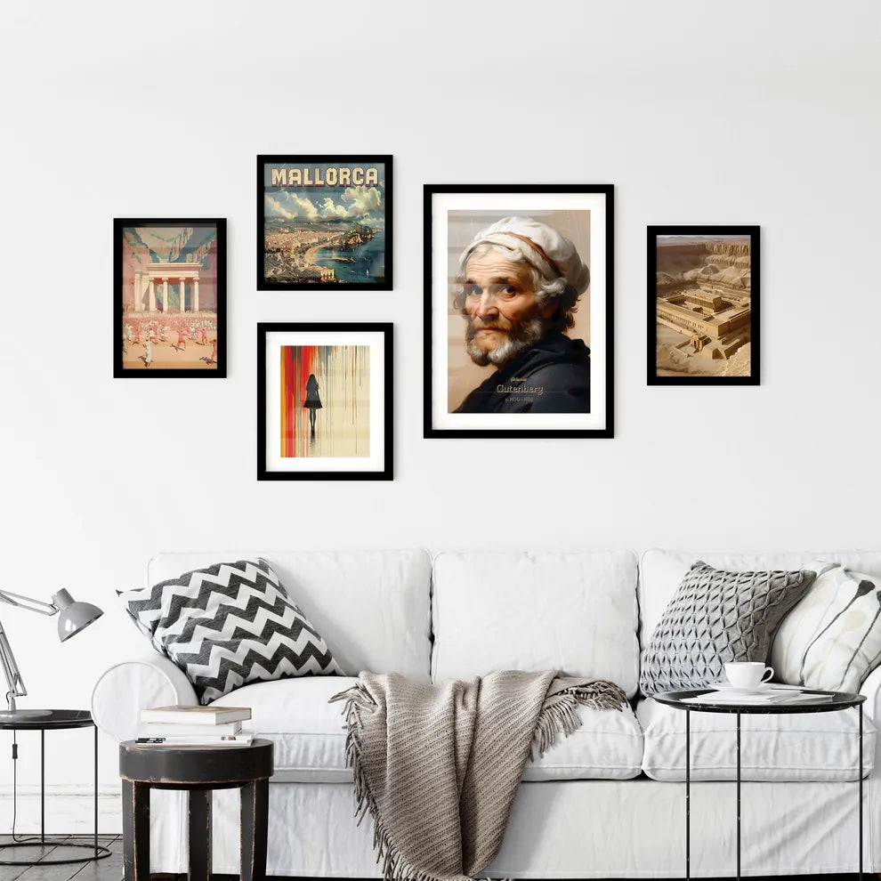 Johannes, Gutenberg, c. 1400 - 1468, A Poster of a man with a white headdress Default Title