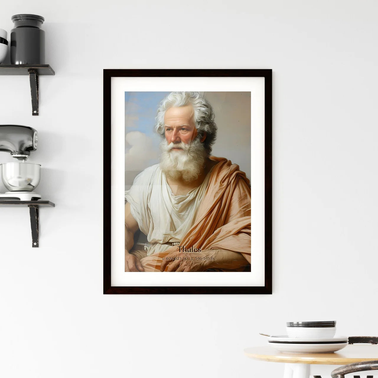 Thales, c. 624-623 BC - c. 546-545 BC, A Poster of a man with a white beard Default Title
