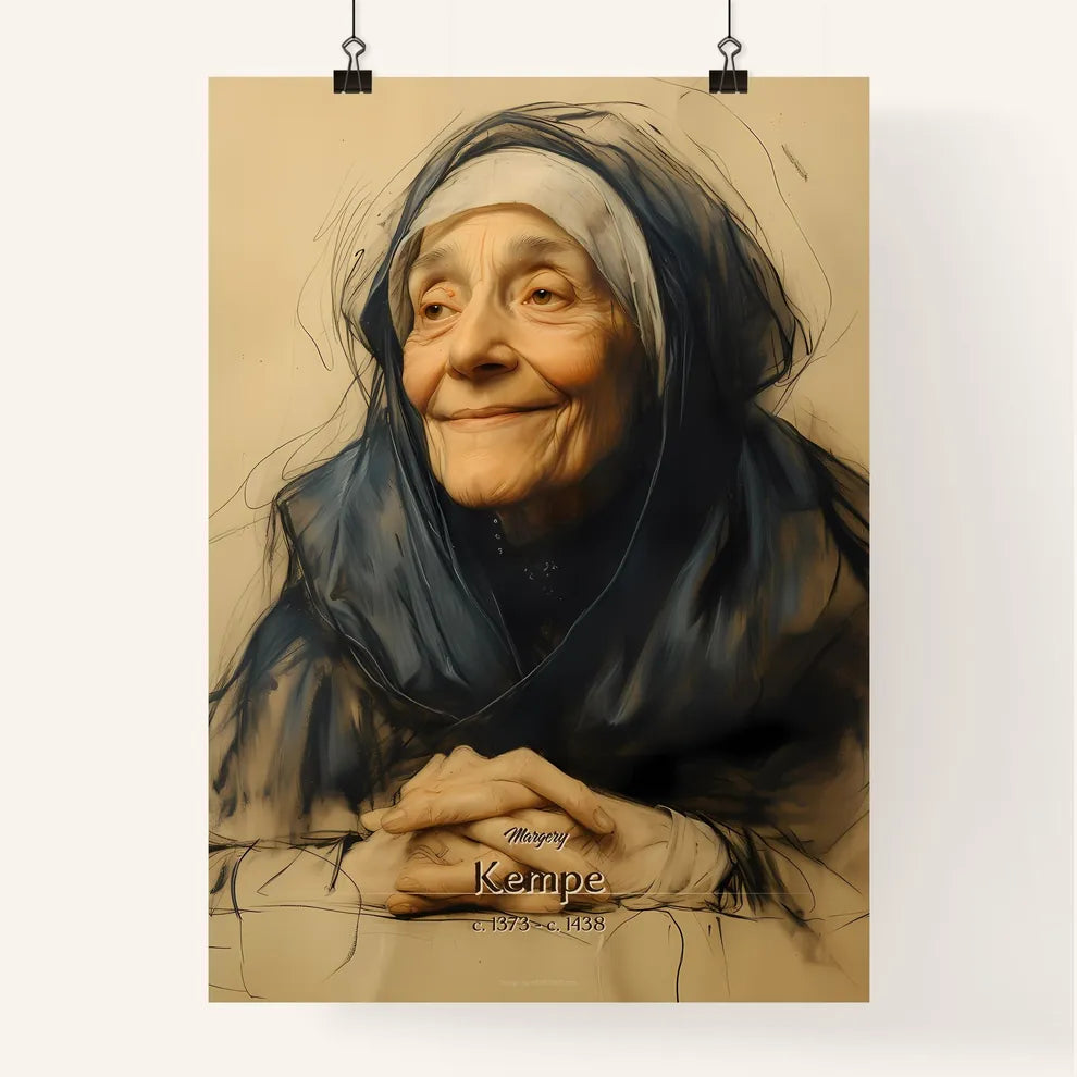 Margery, Kempe, c. 1373 - c. 1438, A Poster of a painting of a nun Default Title