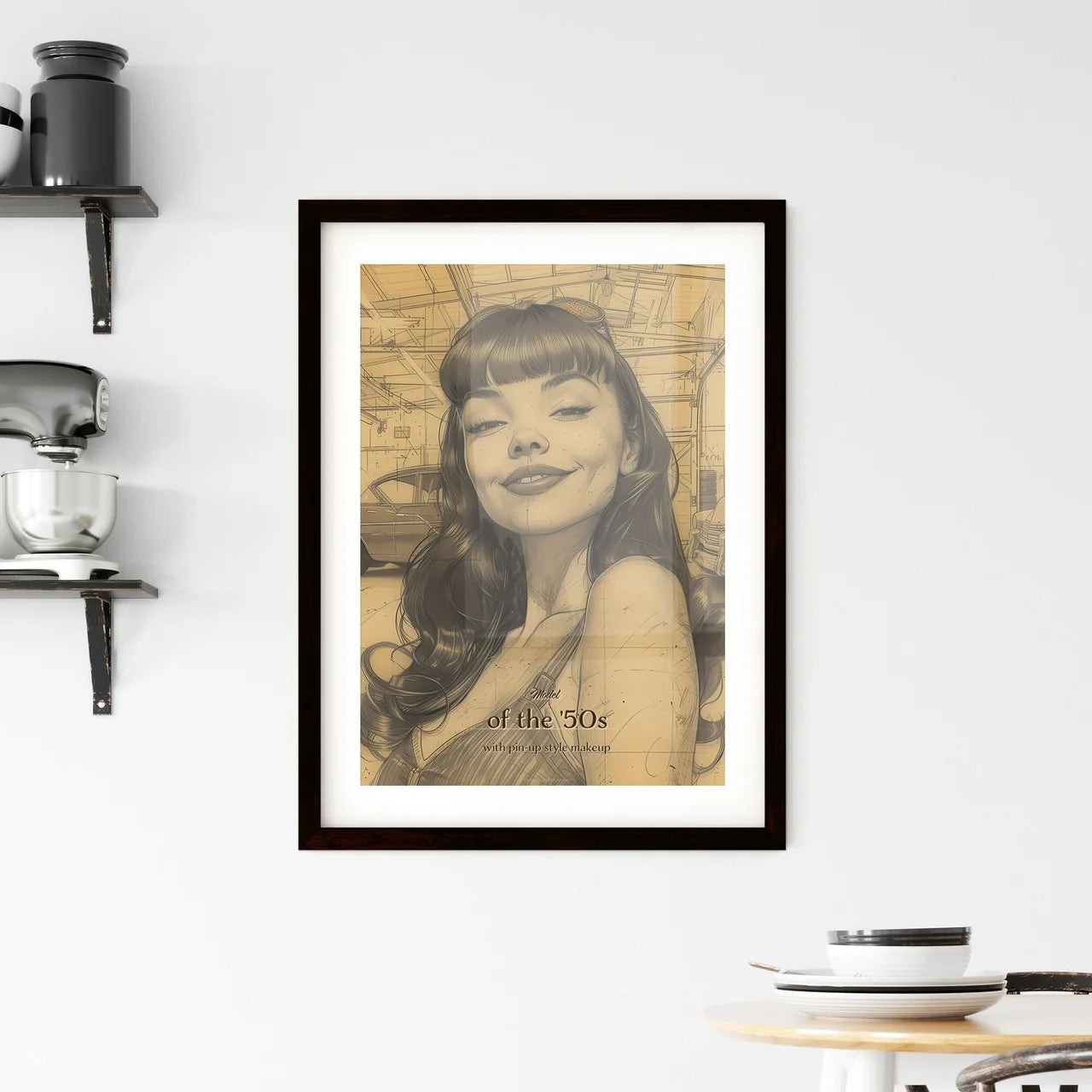 Model Framed Print