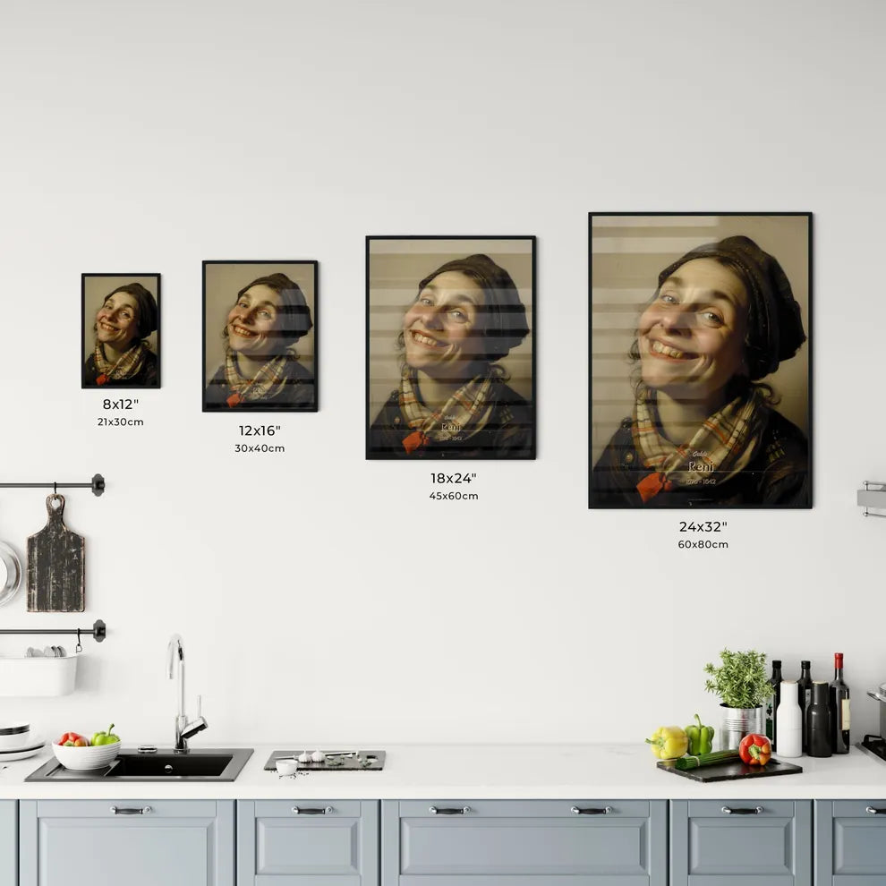 Guido, Reni, 1575 - 1642, A Poster of a woman smiling with a scarf and a hat Default Title